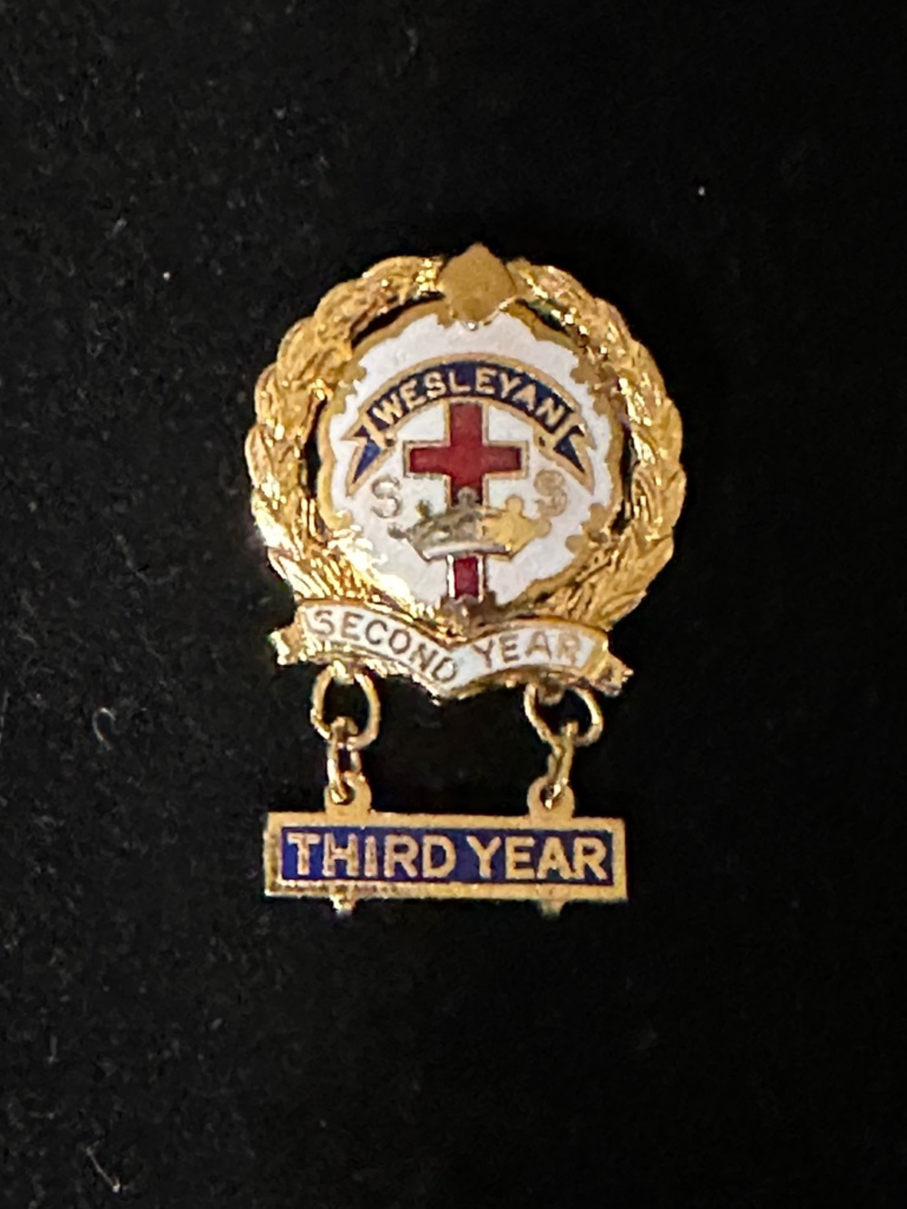 Vintage Wesleyan Sunday School Lapel Pin - Rare